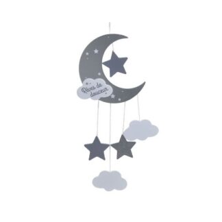 Διακοσμητικό Τοίχου Φεγγάρι Ασημί Ιnart