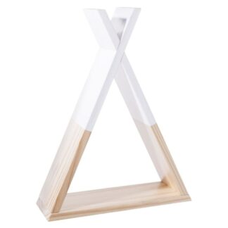 Ράφι Τοίχου Ξύλινο Teepee White 30x10x39