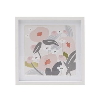 Πίνακας Printed Λουλούδια 34x34 Inart