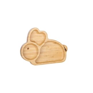 Πιάτο Bamboo Με Χωρίσματα Και Βεντούζα Bunny FreeON