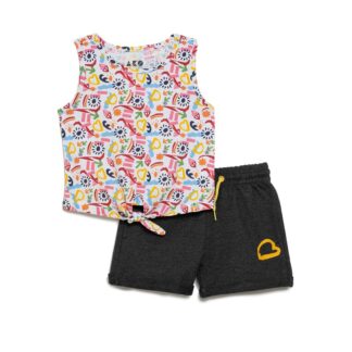 Σετ Αμάνικο Μπλουζάκι Με Σορτσάκι Cheerful Art Ako Abo