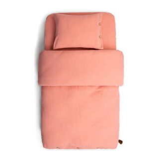 Παπλωματοθήκη Κούνιας 2τμχ 110x150 Coral Pink Funna Baby