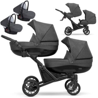 Καρότσι Διδύμων Booster 3 Σε 1 Grafit Grey Kunert