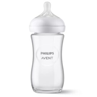 Μπιμπερό Γυάλινο Natural Response ΘΣ 240ml 1m+ Phillips Avent