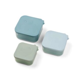 Μπωλ Με Καπάκι Σετ 3τμχ Deer Friends Blue Done By Deer