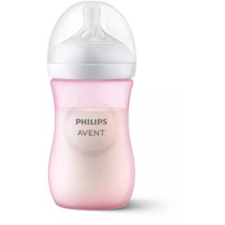 Μπιμπερό Πλαστικό Natural Response ΘΣ 260ml 1m+ Ροζ Phillips Avent