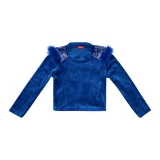 Μπλούζα Βελουτέ Παγιέτες Μπλε Chief 2002