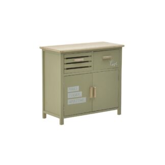 Ντουλάπι Αποθήκευσης 2 Συρτάρια 65x30x60cm Πράσινο/Μπεζ Inart