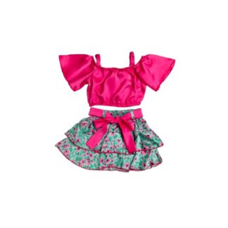 Σετ Φούστα Μπλούζα Σατέν Φούξια Chief 3506