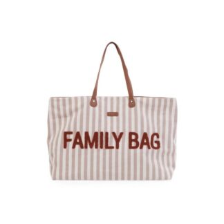 Τσάντα Αλλαγής Family Bag Stripes Nude-Terracotta Childhome