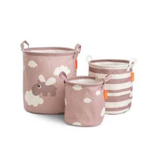 Καλάθια Αποθήκευσης Σετ 3τμχ Happy Clouds Powder Done By Deer