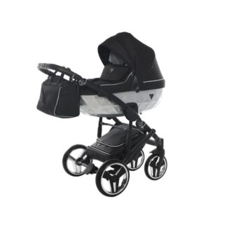 Πολυκαρότσι 2 Σε 1 Mirror Satin 01 Silver & Black Junama