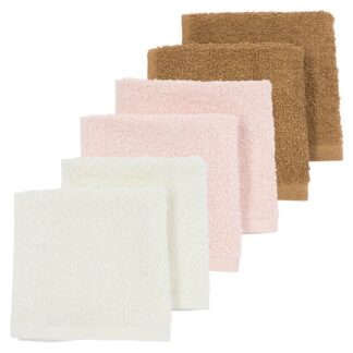 Σετ 6 Λαβέτες Πετσετάκια 30x30 Offwhite/Soft Pink/Toffee Meyco