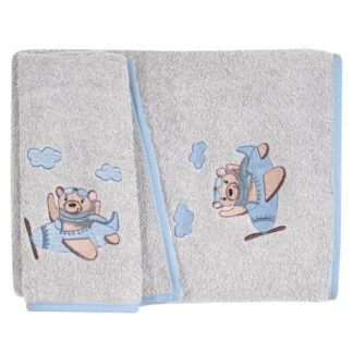 Σετ Πετσέτες 8851 Baby Γκρι/Μπλε Greenwich Polo Club