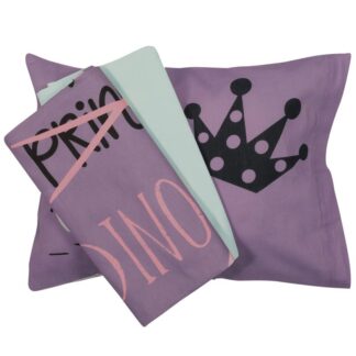 Σετ Σεντόνια Κούνιας 3τμχ Smile Digital 4853 Μέντα/Μωβ Das