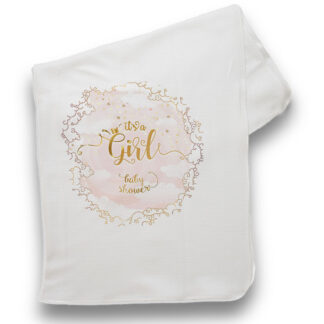 Πάνα Πικέ Girl Baby Shower 75x75 Bonjour Bebe