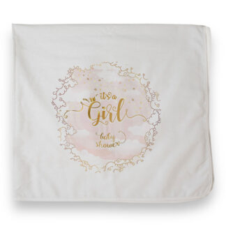 Πάνα Φανέλα Girl Baby Shower 80x80 Bonjour Bebe