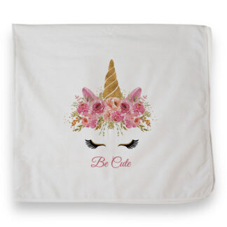 Πάνα Φανέλα Unicorn In Flowers 80x80 Bonjour Bebe