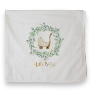 Πάνα Φανέλα Δάφνινο Καροτσάκι 80x80 Bonjour Bebe