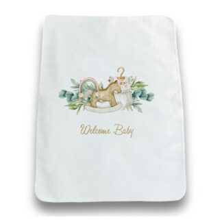 Σελτές Ξύλινο Αλογάκι Welcome Baby 50x70 Bonjour Bebe