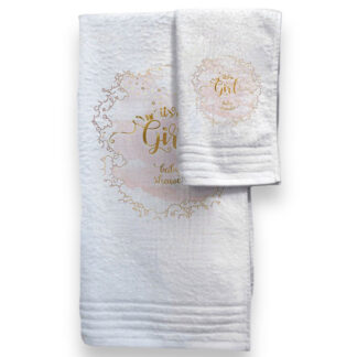 Σετ Πετσέτες Girl Baby Shower Bonjour Bebe