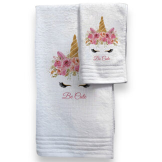 Σετ Πετσέτες Unicorn In Flowers Bonjour Bebe
