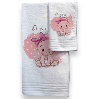 Σετ Πετσέτες Μωράκι Baby Girl Bonjour Bebe