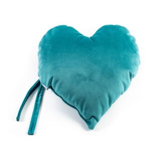 Μαξιλαράκι Πάντας Velutto Pillows 30x30 Καρδούλα Πετρόλ