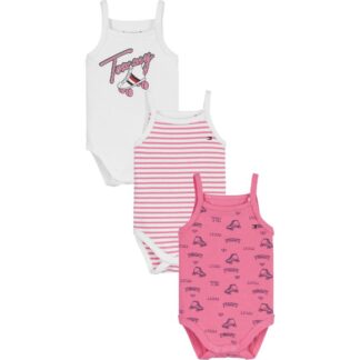 Βρεφικά Ζιπουνάκια Σετ 3τμχ Πακετο Δωρου Tommy Hilfiger KN0KN01301 Ροζ NB