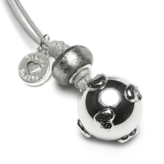 Μενταγιόν Εγκυμοσύνης Γκρι Silver Hearts Proud Mama