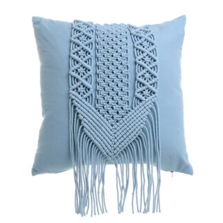 Μαξιλάρι Υφασμάτινο Μέντα 45x45 Με Κρόσια Inart