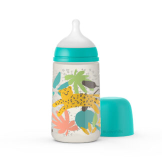 Πλαστικό Μπιμπερό 270ml Με Θηλή Σιλικόνης 6m+ Jungle Green Suavinex