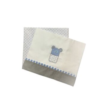 Σεντόνια Λίκνου 2τμχ Sugar Family Σιελ Baby Star