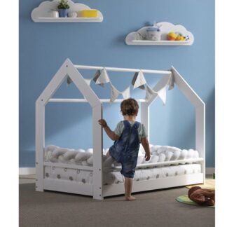 Κρεβάτι Montessori 80x160 Freedom Bianco Pali