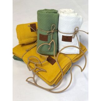 Κουβέρτα Αγκαλιάς Πικέ Ψάθα 94x114 Χακί Raison D'etre