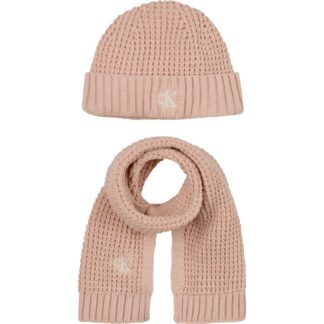 Σετ Βρεφικο Σκούφος & Κασκόλ Calvin Klein IN0IN00248_TQ7 Ροζ Vintage SZ