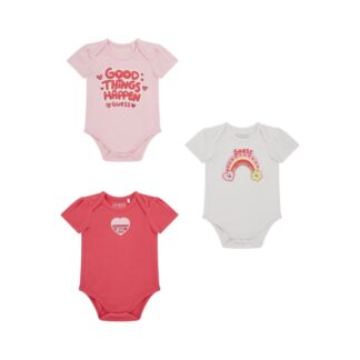 Βρεφικά Ζιπουνάκια Σετ 3τμχ Guess S5RG02J1314_F0BG Δίχρωμο NB