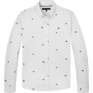 Πουκάμισο Tommy Hilfiger KB0KB09594_YBR Λευκό MINI