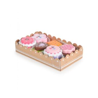 Ξύλινο Εκπαιδευτικό Παιχνίδι Σετ Cupcakes 7τμχ Moni