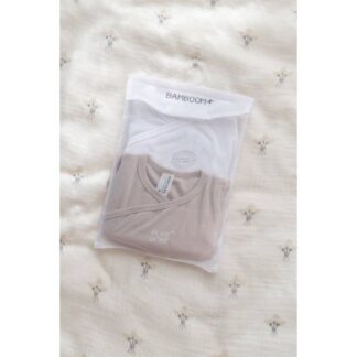 Βρεφικά Ζιπουνάκια Σετ 2τμχ Εκρού Λευκό Bamboom