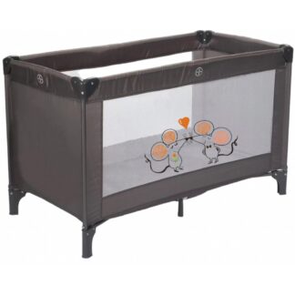 Παρκοκρέβατο Ενός Επιπέδου 125x65x77 Γκρι