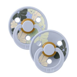 Πιπίλες 2τμχ Καουτσούκ 6+m Studio Colour Morning Bloom Dusty Blue Mix Bibs