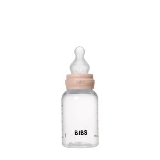 Μπιμπερό Πλαστικό 150ml Round Silicone Αργής Ροής Blush Bibs