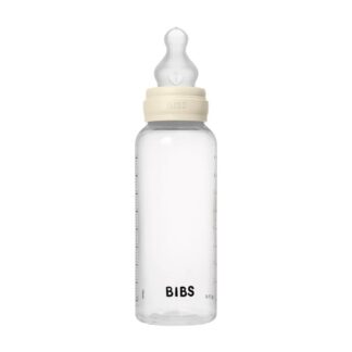 Μπιμπερό Πλαστικό 270ml Round Silicone Μεσαίας Ροής Ivory Bibs