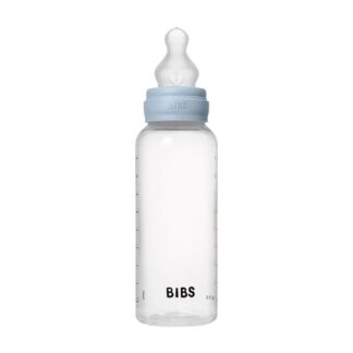 Μπιμπερό Πλαστικό 270ml Round Silicone Μεσαίας Ροής Baby Blue Bibs
