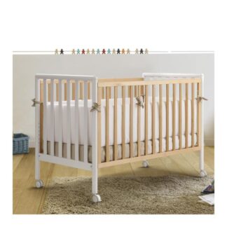 Βρεφικό Κρεβάτι Συγκοίμησης Flippy Bianco-Naturale Για Στρώμα 126x64 Pali