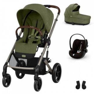 Πολυκαρότσι Balios S Lux Set  3 in 1 & Αντάπτορες Moss Green Cybex