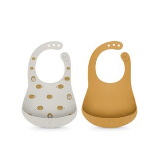 Σαλιάρες Σιλικόνης Σετ 2τμχ Gr Yw Suavinex