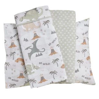 Σετ Σεντόνια Κούνιας 3τμχ Fun 4937 Beige/Olive Das