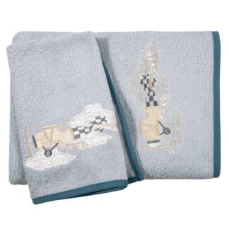 Σετ Πετσέτες 2τμχ Baby Essential 8852 Blue/Grey Greenwich Polo Club